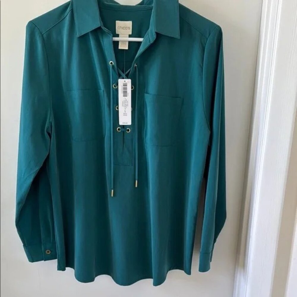 Chicos Teal Shirt for women